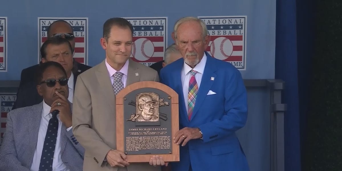 Jim Leyland gives emotional speech about what the fans meant to him at his Baseball HOF induction