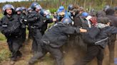 Hundreds of protesters attempt to storm Tesla factory near Berlin