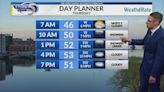 Cloudy with a brief rain chance today