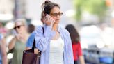 Katie Holmes Relaxes a Designer Sundress With Her Affordable Madewell Tote