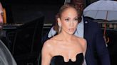 Jennifer Lopez Stepped Out in a Black Corset Dress for the Pre-Met Gala Dinner