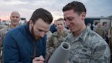 Fact Check: Viral Pic Purports To Show Chris Evans Signing Israeli Bomb Intended for Gaza