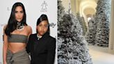 Kim Kardashian Transforms Home Into a Winter Wonderland with Snow-Covered Trees — and Daughter North Loves It!