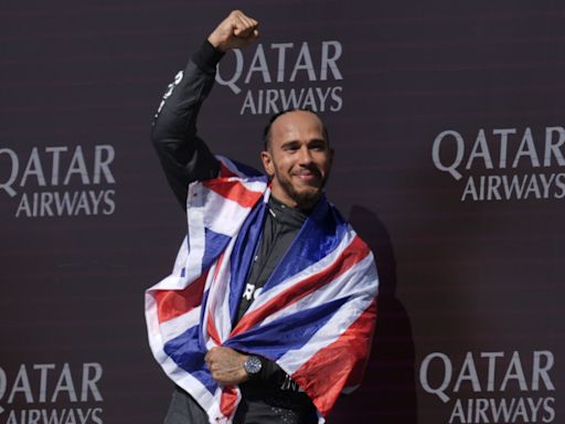 Sir Brian May among stars watching as Lewis Hamilton wins British Grand Prix