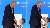 Turkish president Erdogan slaps a child for not kissing his hand