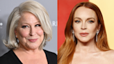 Bette Midler se arrepiente de no haber demandado a Lindsay Lohan por polémica de serie de comedia