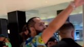 Jorge Masvidal and Kevin Holland separated by security before UFC 287