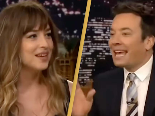 Jimmy Fallon called out by Dakota Johnson for repeatedly interrupting her during extremely embarrassing interview