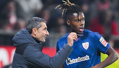 "Un premio para ellos, también para todos los que formamos parte del Athletic. Es una alegría para nosotros y significativo": Valverde valora las nominaciones a Nico Williams y Unai Simón