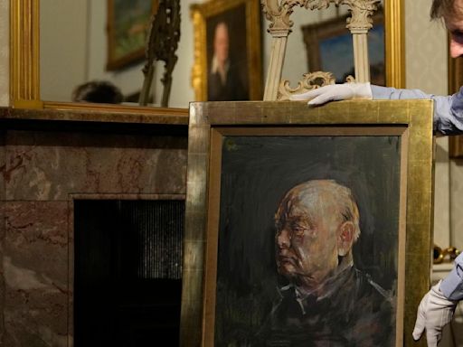 A painting of Winston Churchill by an artist whose work he hated is up for auction