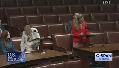 Rep. Jennifer Wexton, battling brain disorder, uses text-to-voice device to give speech on House floor.