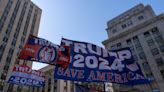 Thin crowd of pro-Trump supporters gathers outside hush money trial courthouse