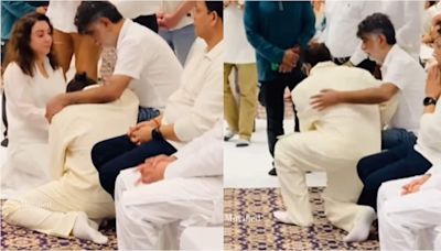 Sonu Nigam breaks down at Tishaa Kumar's prayer meet, cries on Krishan Kumar's lap, watch here