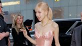 Rosé Elevates a Blush Pink Princess Dress With Sky-High Runway Heels