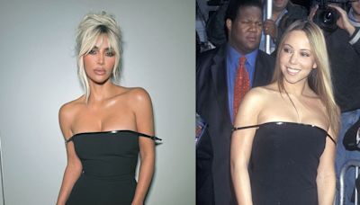 Kim Kardashian Rewears Mariah Carey's Va-Va-Voom LBD From the ’90s