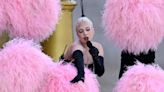Lady Gaga Dazzles With Pink Feathers During Olympics Opening Ceremony