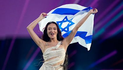 Israel’s Eden Golan performs to protests inside and outside the Eurovision arena