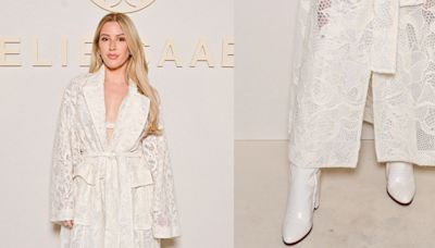Ellie Goulding Gets Whimsical in Lace Ensemble and White Boots at Elie Saab’s Fall 2024 Couture Show at Paris Fashion Week
