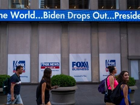 On a summer Sunday, Biden withdrew with a text statement. News outlets struggled for visuals