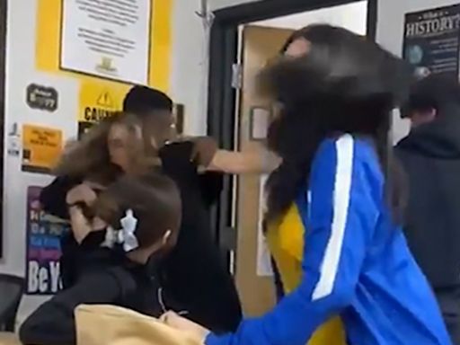 Texas Teacher Thrown To Floor During Wild School Brawl, Video