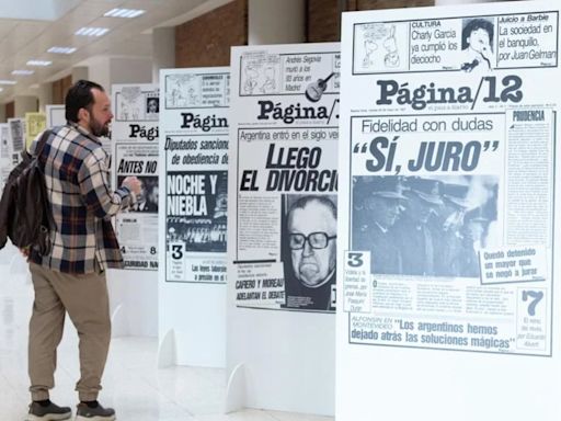 “40 años de Democracia, 40 portadas de Página 12″ se inauguró en Madrid
