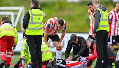 Derry City player suffers horror injury in vital win over Waterford