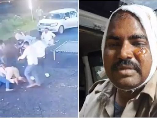 Madhya Pradesh: Cop Brutally Thrashed By Goons In Middle Of Road With Chair In Shivpuri; CCTV Visuals Surface