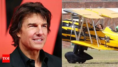 BTS photos of Tom Cruise performing a mid-air stunt for 'Mission: Impossible 8' take the internet by storm - See inside | English Movie News - Times of India