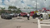 3 hospitalized after rollover wreck in Fort Lauderdale - WSVN 7News | Miami News, Weather, Sports | Fort Lauderdale