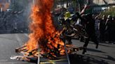 French pension reform protesters briefly storm 2024 Olympics headquarters