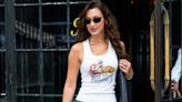Bella Hadid Braves The Heat in ’90s Gucci Leather Pants