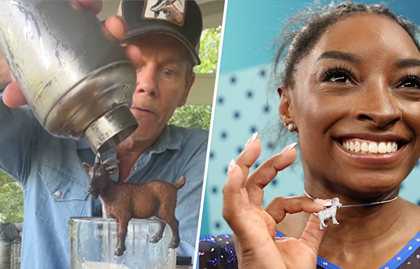 Kevin Bacon makes Simone Biles-inspired cocktail that has spot-on 'secret ingredient'