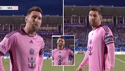 Lionel Messi makes his feelings clear live on TV about a bizarre new MLS rule during the middle of a match