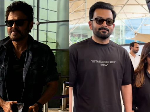 South celebs in Mumbai: Prithviraj-Supriya, Venkatesh Daggubati at airport and former cricketer Sreesanth spotted with Kalidas Jayaram