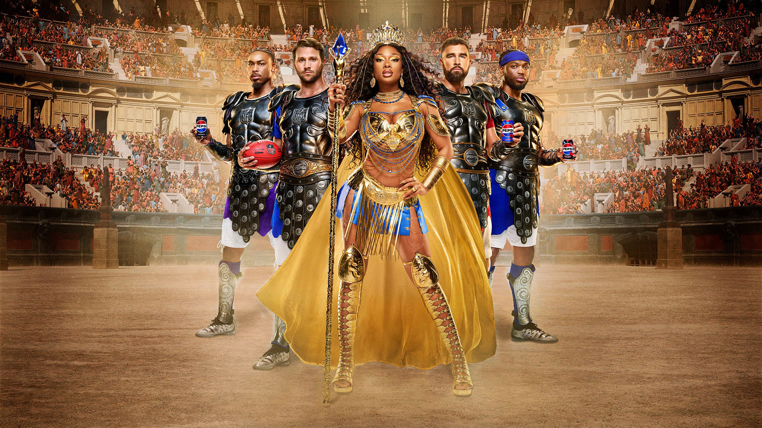 Pepsi ‘Gladiator II’ star-studded ad features Megan Thee Stallion, Travis Kelce and more