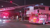 Crews extinguish overnight fire at Los Angeles County fire station