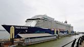 Giant cruise ship Mein Schiff 3 docked in Liverpool today