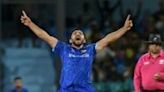 Afghanistan's Gulbadin Naib celebrates after the dismissal of Australia's Glenn Maxwell during the T20 World Cup Super Eights match on Saturday.