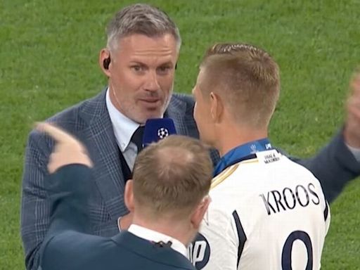 Jamie Carragher's interview with Toni Kroos at Champions League final draws Real Madrid staff's ire