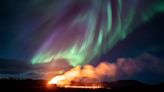 Beautiful video: Northern Lights shine over Iceland’s erupting volcano