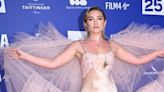 Florence Pugh Is a Stunning Sugar Plum Fairy in a Sheer Tulle Cape and Lace Slip Dress