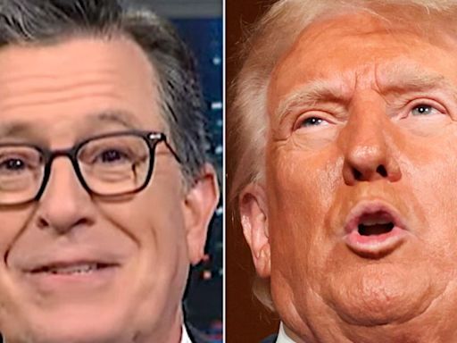 Stephen Colbert Taunts 'Demented' Trump With Scathing Definition For His Made-Up Word