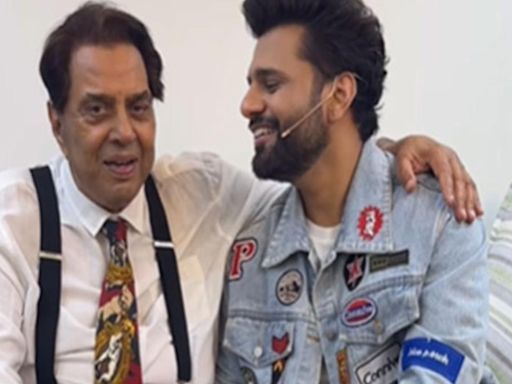 Dharmendra croons his evergreen song ’Yeh Dil Tum Bin Kahin Lagta Nahin’ with Rahul Vaidya