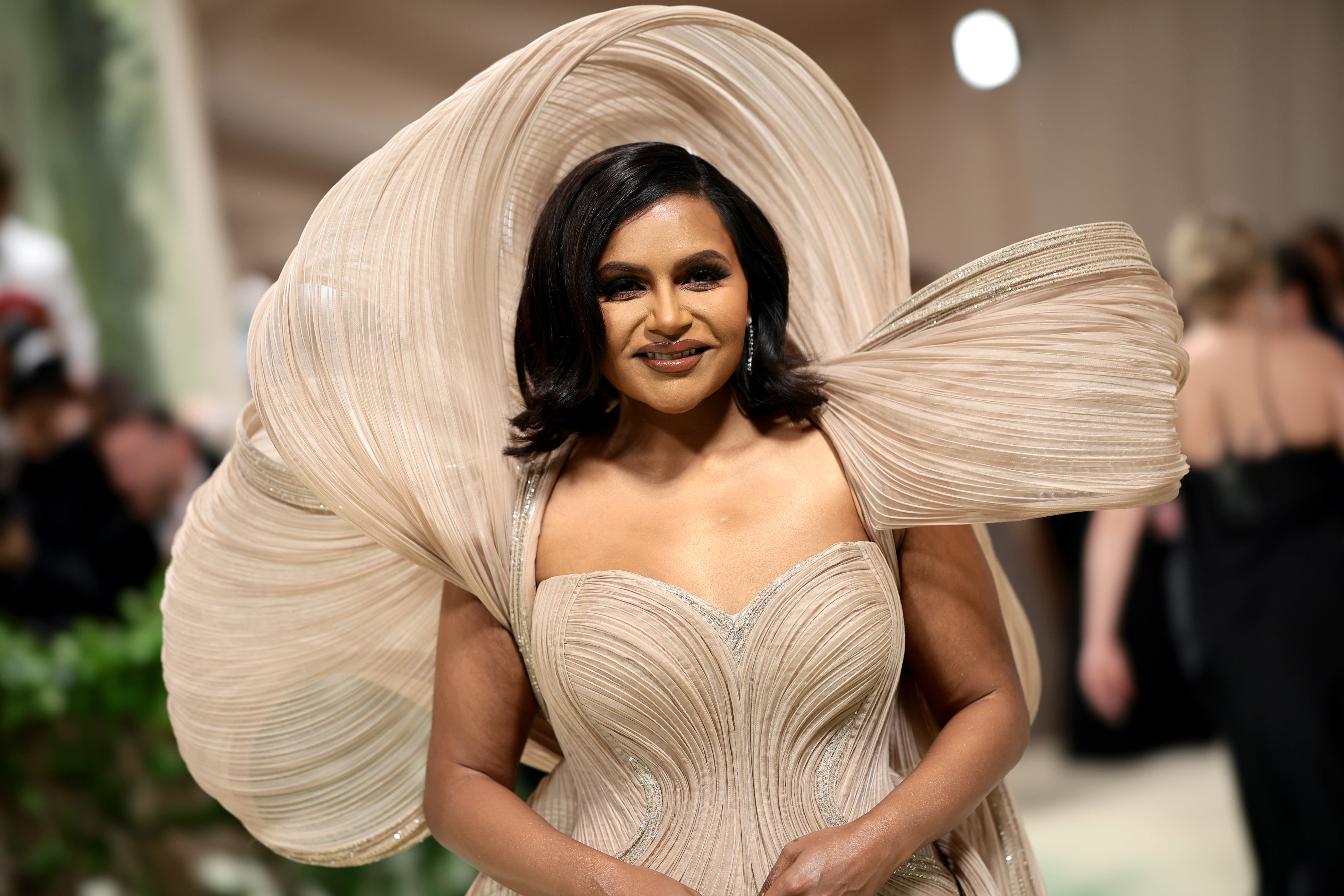 Mindy Kaling Hits Met Gala Red Carpet in Bold Gaurav Gupta Gown