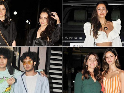 Malaika-Amrita, Ananya Panday, Nirvan-Arhaan Khan at Seema Khan’s birthday bash