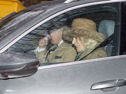 Camilla beams with Charles by her side again - after being at the helm of the Royal Family amid the King's cancer battle - as the pair make a visit to Sunday Service at Crathie ...