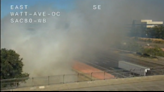 Smoke covers part of I-80 in Sacramento from vegetation fire