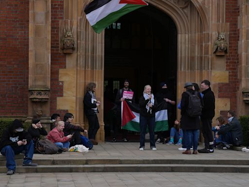 Queen’s University Belfast students stage sit in for Palestine