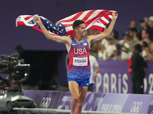 American Grant Fisher surprises in Olympic men's 10,000 meters, taking bronze