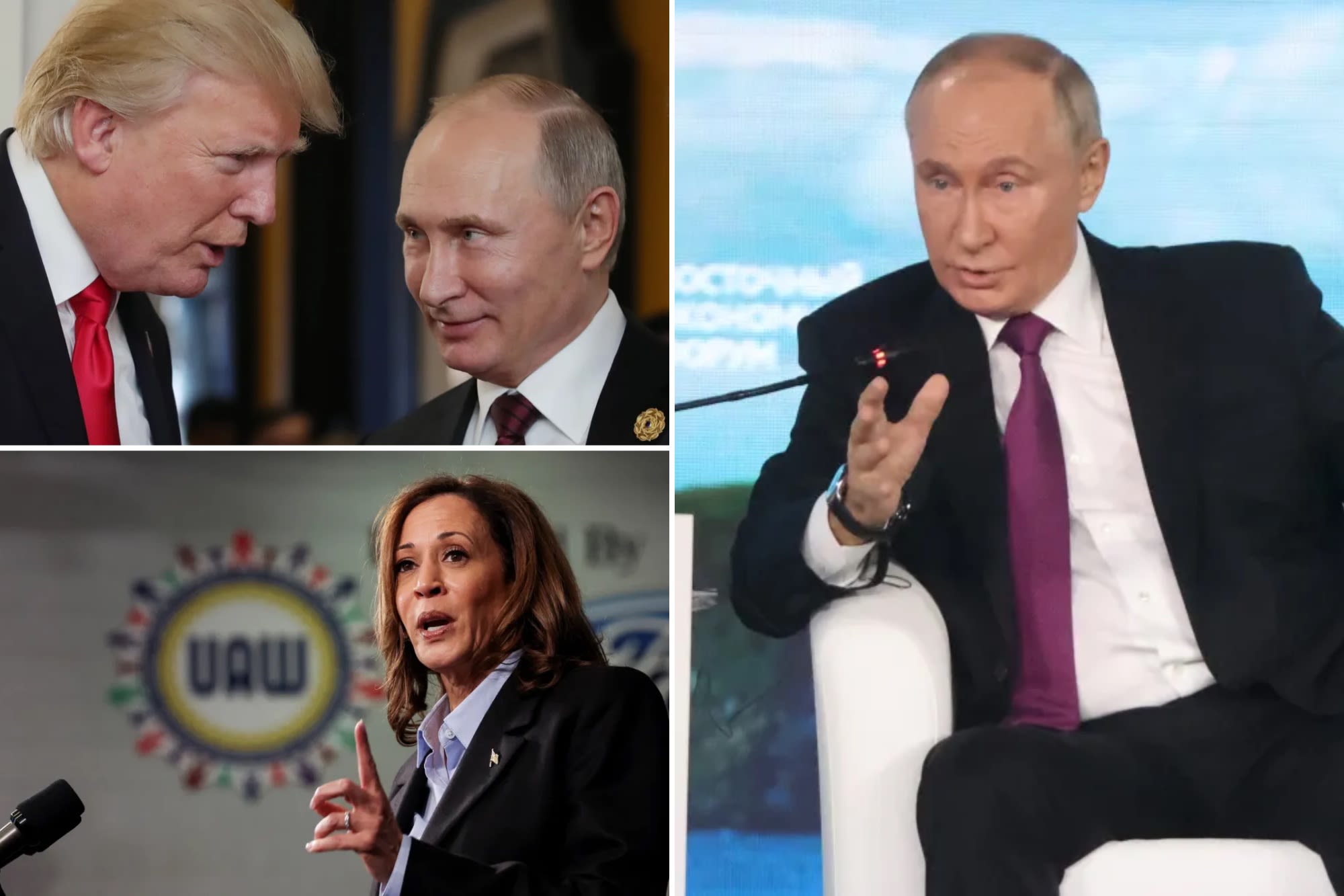 Putin has a clear favorite between Trump and Harris as he weighs in on US election